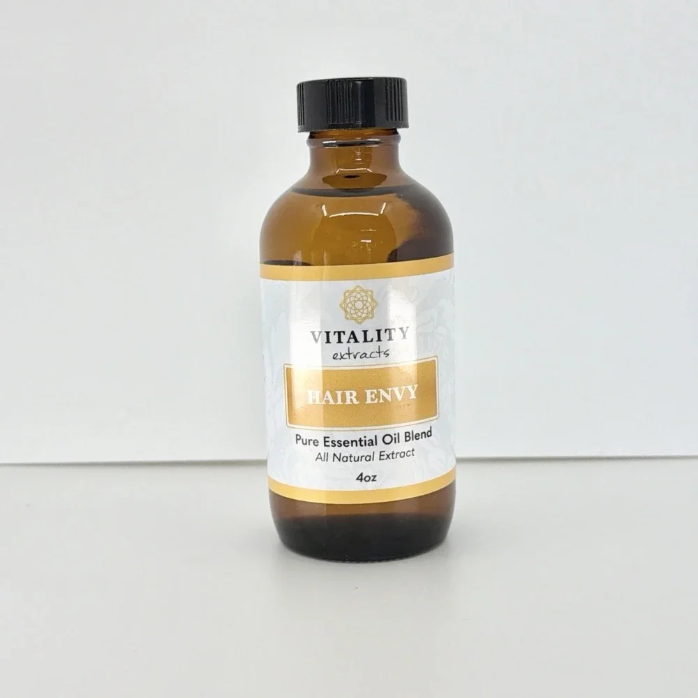 VITALITY EXTRACTS HAIR ENVY 4oz Pure Essential Oil Blend Dropper Top NEW